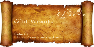 Öhl Veronika névjegykártya