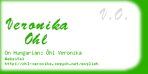 veronika ohl business card